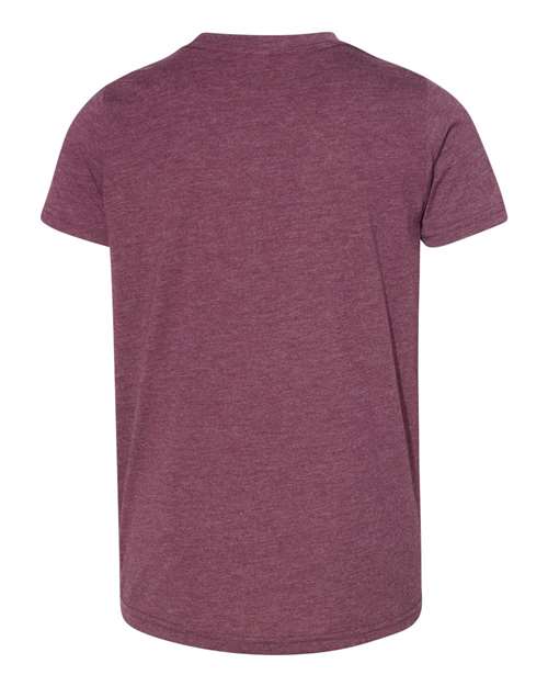 BELLA + CANVAS 3413Y - Youth Triblend Tee - Maroon Triblend