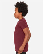 BELLA + CANVAS 3413Y - Youth Triblend Tee - Maroon Triblend