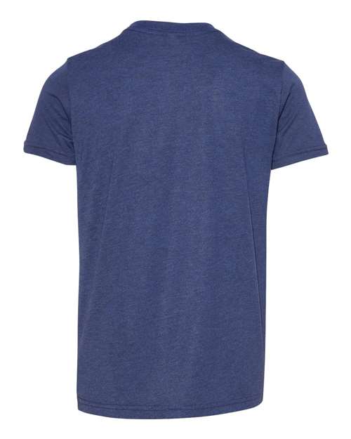 BELLA + CANVAS 3413Y - Youth Triblend Tee - Navy Triblend
