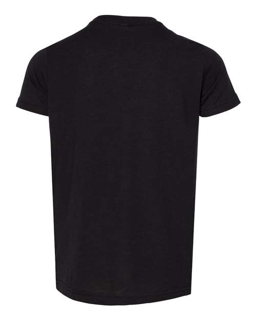 BELLA + CANVAS 3413Y - Youth Triblend Tee - Solid Black Triblend
