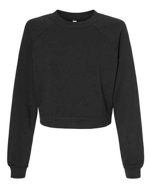 BELLA + CANVAS 7505 - Women's Crop Raglan Crewneck Sweatshirt
