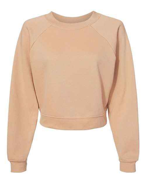 BELLA + CANVAS 7505 - Women's Crop Raglan Crewneck Sweatshirt