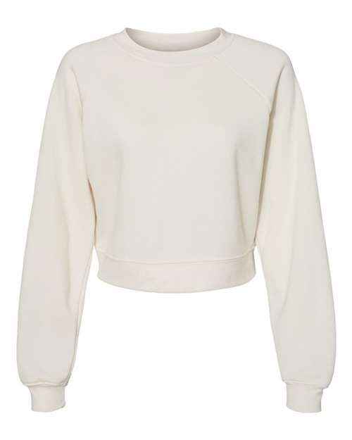BELLA + CANVAS 7505 - Women's Crop Raglan Crewneck Sweatshirt