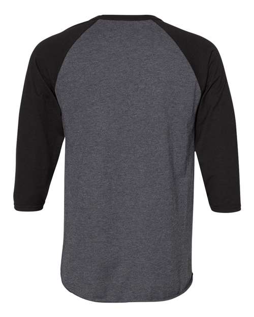 JERZEES 560RR - Premium Blend Ringspun Three-Quarter Sleeve Raglan Baseball T-Shirt JERZEES