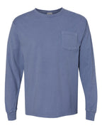 ComfortWash by Hanes GDH250 - Unisex Garment-Dyed Long Sleeve T-Shirt With a Pocket — Saltwater (flat)
