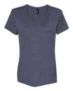 Hanes S04V - Women's Perfect-T V-Neck T-Shirt — Charcoal Heather (flat)
