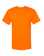 Hanes W110 - Unisex Workwear Pocket T-Shirt — Safety Orange (flat)