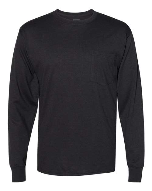 Hanes W120 - Unisex Workwear Long Sleeve Pocket T-Shirt