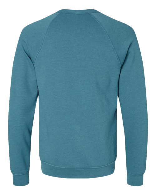 BELLA + CANVAS 3901 - Unisex Sponge Fleece Raglan Crewneck Sweatshirt - Heather Deep Teal