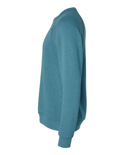 BELLA + CANVAS 3901 - Unisex Sponge Fleece Raglan Crewneck Sweatshirt - Heather Deep Teal