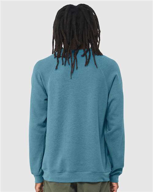 BELLA + CANVAS 3901 - Unisex Sponge Fleece Raglan Crewneck Sweatshirt - Heather Deep Teal