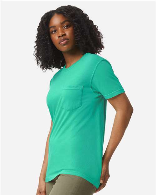 Comfort Colors 6030 - Unisex Garment-Dyed Heavyweight Pocket T-Shirt - Island Green