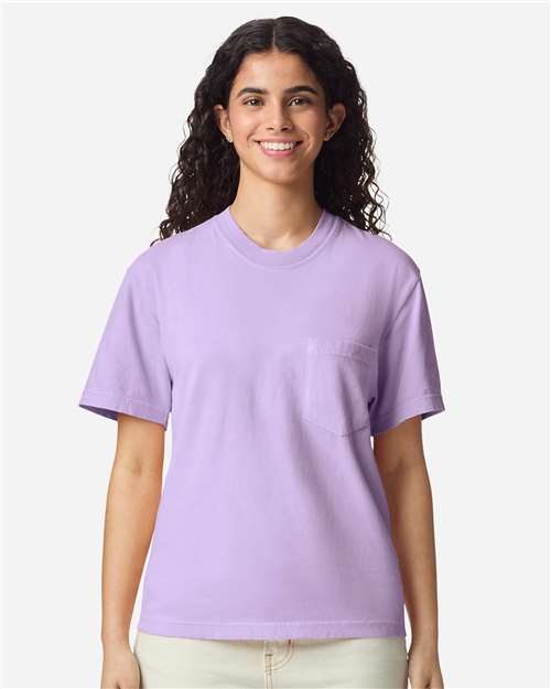 Comfort Colors 6030 - Unisex Garment-Dyed Heavyweight Pocket T-Shirt - Orchid