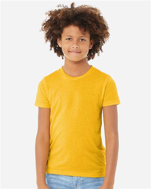 BELLA + CANVAS 3413Y - Youth Triblend Tee - Yellow Gold Triblend