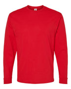 Hanes 5286 - Essential-T Long Sleeve T-Shirt — Athletic Red (flat)