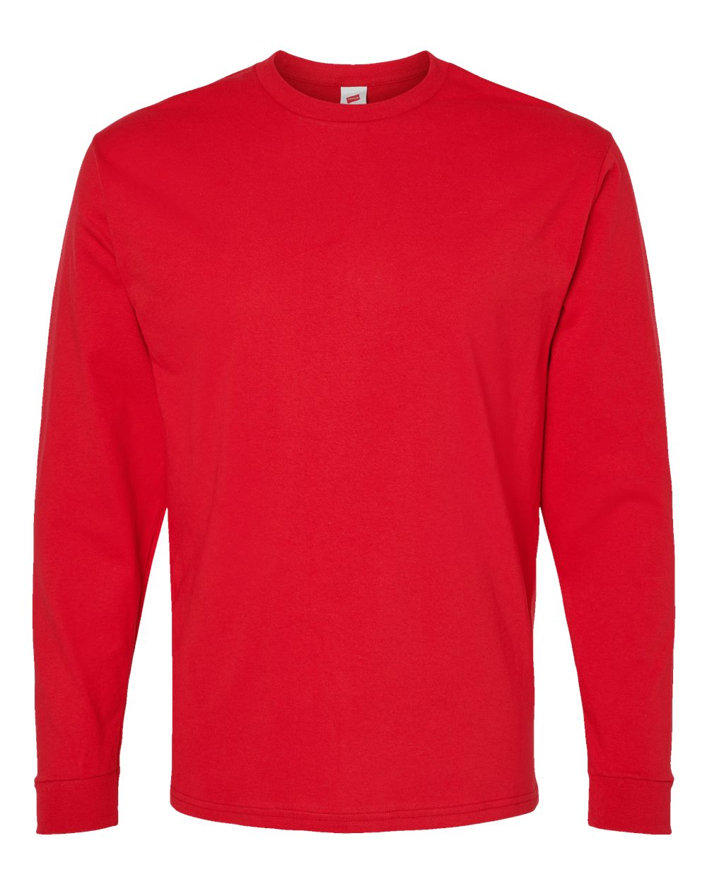 Hanes 5286 - Essential-T Long Sleeve T-Shirt — Athletic Red (flat)