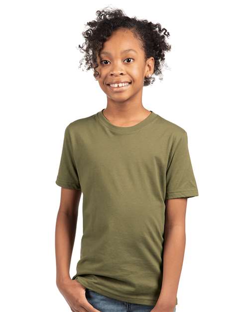 Next Level 3310 - Youth Cotton T-Shirt - Military Green