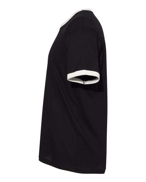 Next Level 3604 - Unisex Cotton Ringer T-Shirt - Black/ Natural