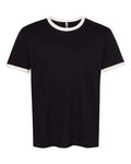 Next Level 3604 - Unisex Cotton Ringer T-Shirt - Black/ Natural
