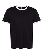 Next Level 3604 - Unisex Cotton Ringer T-Shirt - Black/ Natural