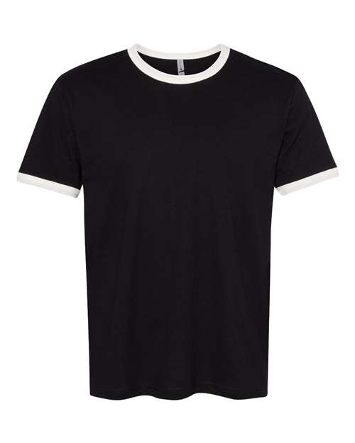 Next Level 3604 - Unisex Cotton Ringer T-Shirt - Black/ Natural
