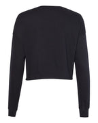BELLA + CANVAS 7503 — Women's Crop Crewneck Sweatshirt — Black (flat)