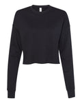 BELLA + CANVAS 7503 — Women's Crop Crewneck Sweatshirt — Black