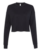 BELLA + CANVAS 7503 — Women's Crop Crewneck Sweatshirt — Black