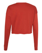 BELLA + CANVAS 7503 — Women's Crop Crewneck Sweatshirt — Brick (flat)