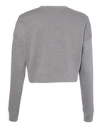 BELLA + CANVAS 7503 — Women's Crop Crewneck Sweatshirt — Deep Heather (flat)