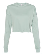 BELLA + CANVAS 7503 — Women's Crop Crewneck Sweatshirt — Dusty Blue (flat)