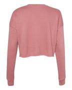 BELLA + CANVAS 7503 — Women's Crop Crewneck Sweatshirt — Mauve (flat)