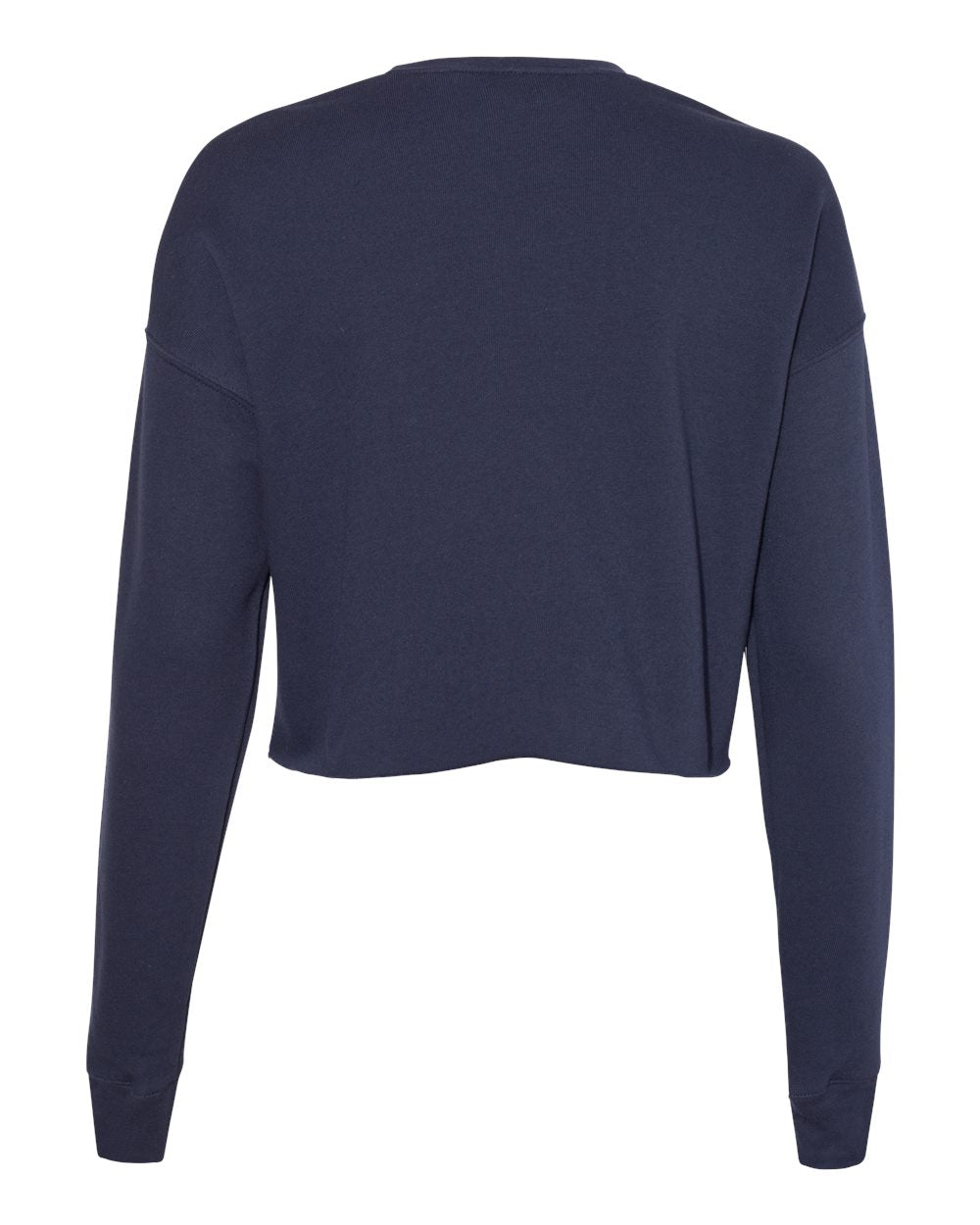 BELLA + CANVAS 7503 — Women's Crop Crewneck Sweatshirt — Navy (flat)