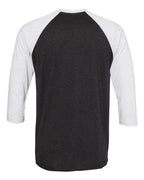 Next Level 6051 - Unisex Triblend Three-Quarter Raglan T-Shirt - Heather White/ Vintage Black
