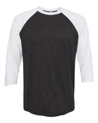 Next Level 6051 - Unisex Triblend Three-Quarter Raglan T-Shirt - Heather White/ Vintage Black