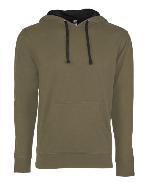 Next Level 9301 - Unisex Laguna Hoodie Sweatshirt - Military Green/ Black