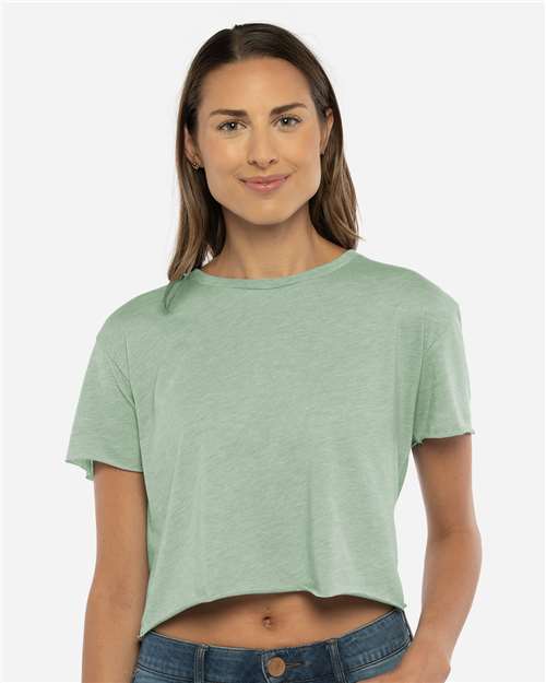 Next Level 5080 - Women's Festival Crop Top - Stonewash Green