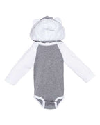 Rabbit Skins 4418 - Infant Fine Jersey Character Hooded Long Sleeve Bodysuit with Ears