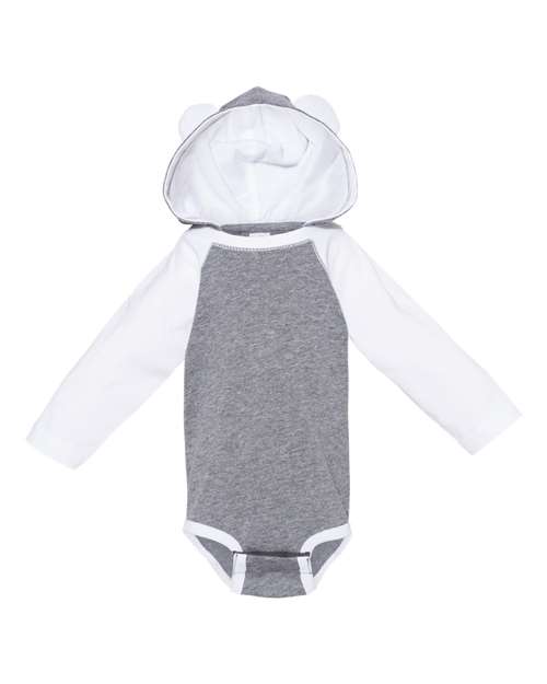 Rabbit Skins 4418 - Infant Fine Jersey Character Hooded Long Sleeve Bodysuit with Ears