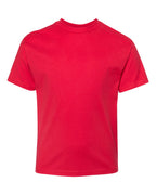 Hanes 498Y - Youth Perfect-T T-Shirt — Athletic Red (flat)