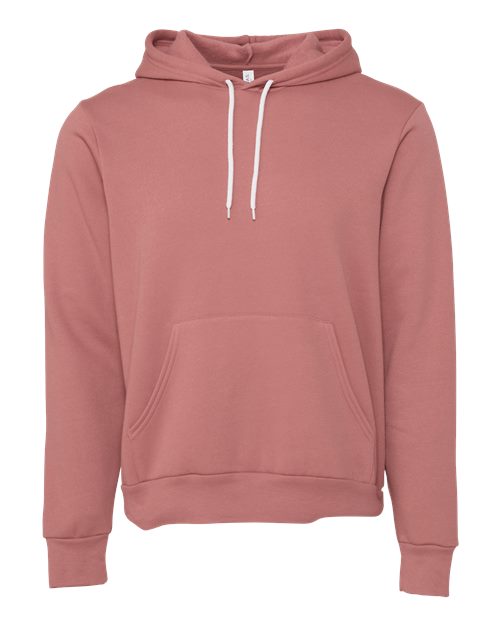 BELLA + CANVAS 3719 - Unisex Sponge Fleece Hoodie Sweatshirt - Mauve