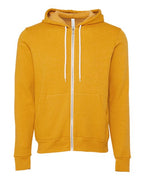 BELLA + CANVAS 3739 - Unisex Sponge Fleece Full-Zip Hoodie Sweatshirt - Heather Mustard