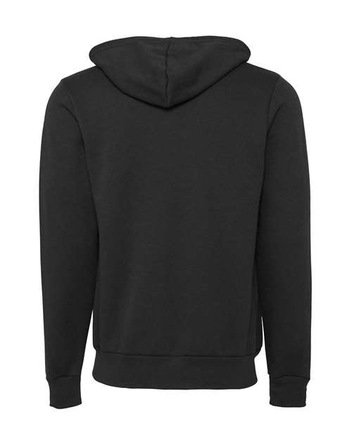 BELLA + CANVAS 3739 - Unisex Sponge Fleece Full-Zip Hoodie Sweatshirt - DTG Dark Grey
