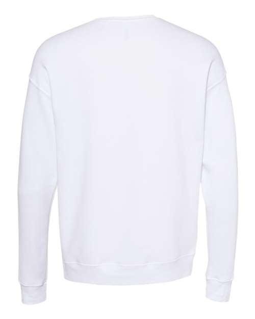 BELLA + CANVAS 3945 - Unisex Sponge Fleece Drop Shoulder Crewneck Sweatshirt - DTG White