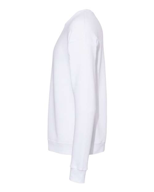 BELLA + CANVAS 3945 - Unisex Sponge Fleece Drop Shoulder Crewneck Sweatshirt - DTG White