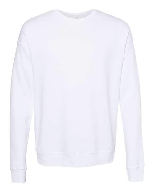 BELLA + CANVAS 3945 - Unisex Sponge Fleece Drop Shoulder Crewneck Sweatshirt - DTG White