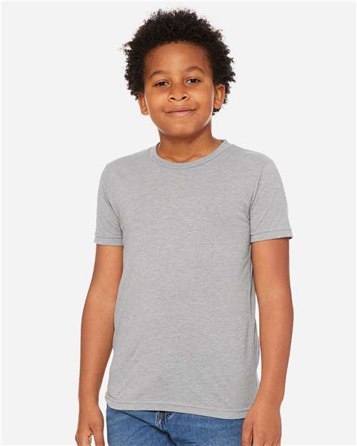 BELLA + CANVAS 3413Y - Youth Triblend Tee - Athletic Grey Triblend