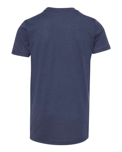 BELLA + CANVAS 3413Y - Youth Triblend Tee - Solid Navy Triblend