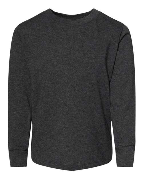 BELLA + CANVAS 3501T - Toddler Jersey Long Sleeve Tee - Dark Grey Heather