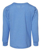 BELLA + CANVAS 3501T - Toddler Jersey Long Sleeve Tee - Heather Columbia Blue
